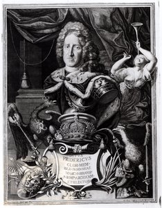 Ritratto di Federico Guglielmo I (1688-1740), Re di Prussia, inciso da Georg Andreas Wolfgang (1703-45), 1718 da Friedrich Wilhelm Weidemann